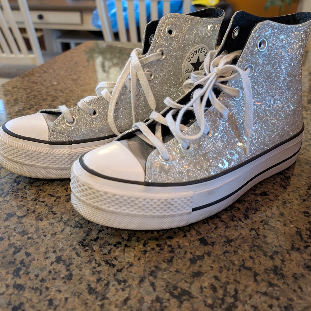Converse Silver High-Top Women's Shoes